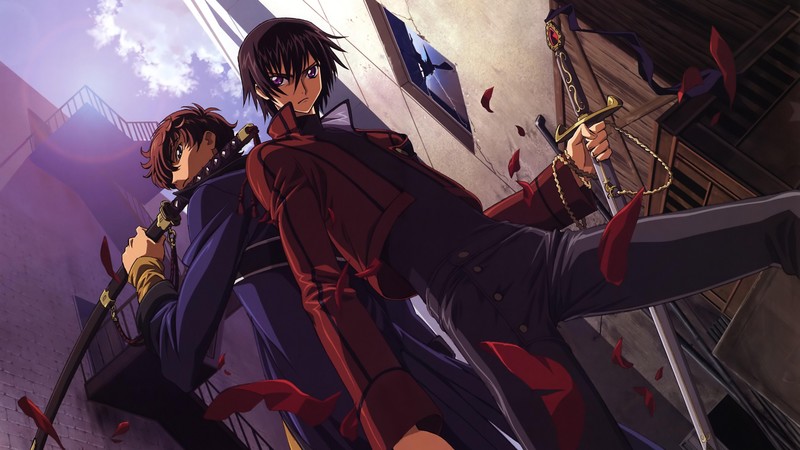 anime, Lamperouge Lelouch, Code Geass, Kururugi Suzaku