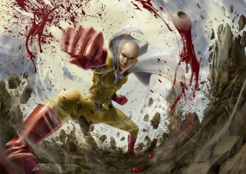 Saitama, One-Punch Man, anime