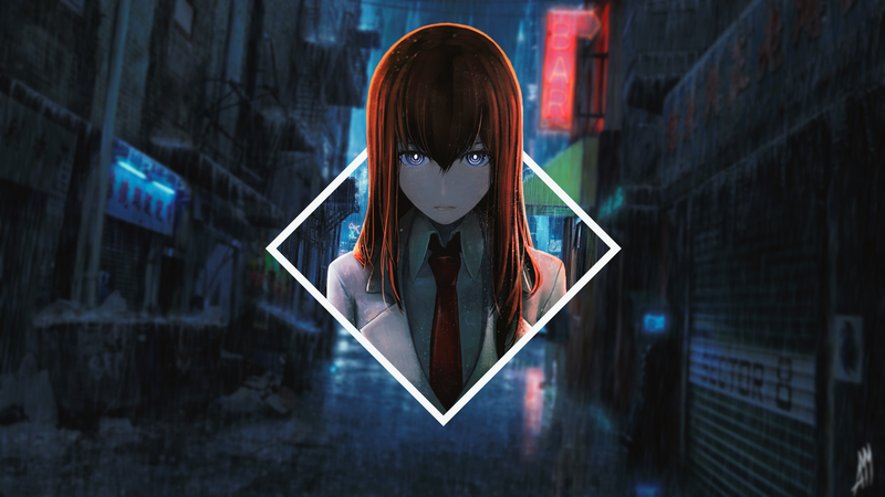 anime, anime girls, picture-in-picture, Makise Kurisu, Steins;Gate