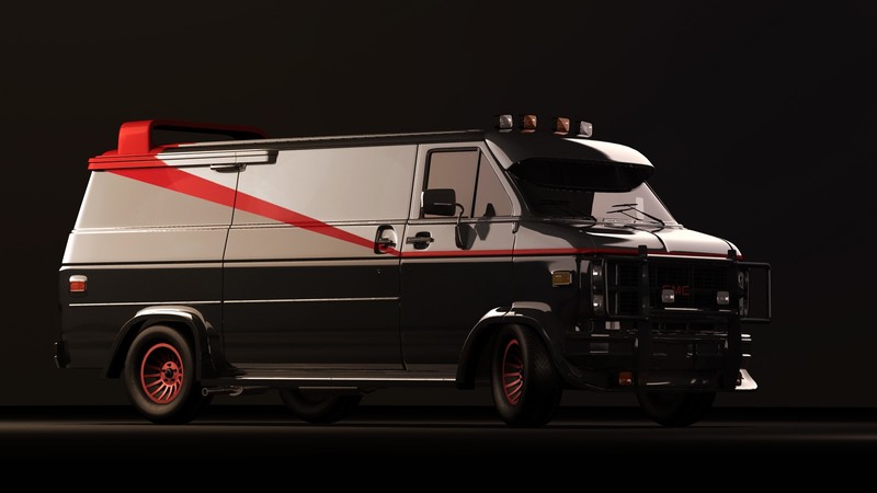 The A-Team, GMC, Van, TV, 1980s, nostalgia, digital art