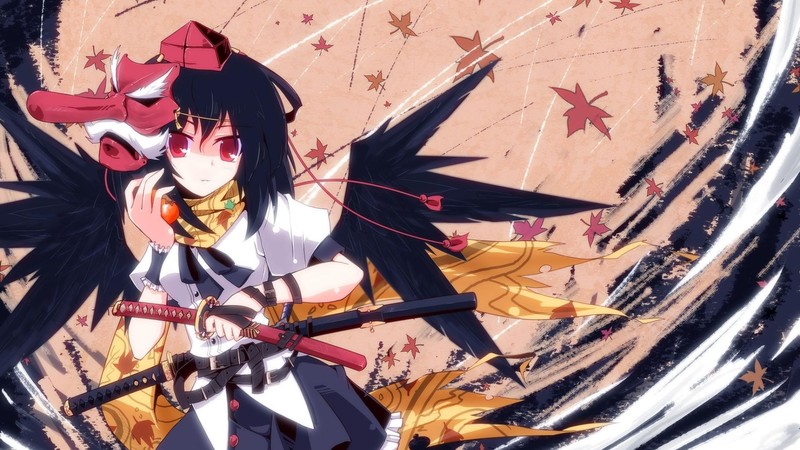 anime, anime girls, Aya Shameimaru, Shameimaru Aya, Touhou, black hair, wings