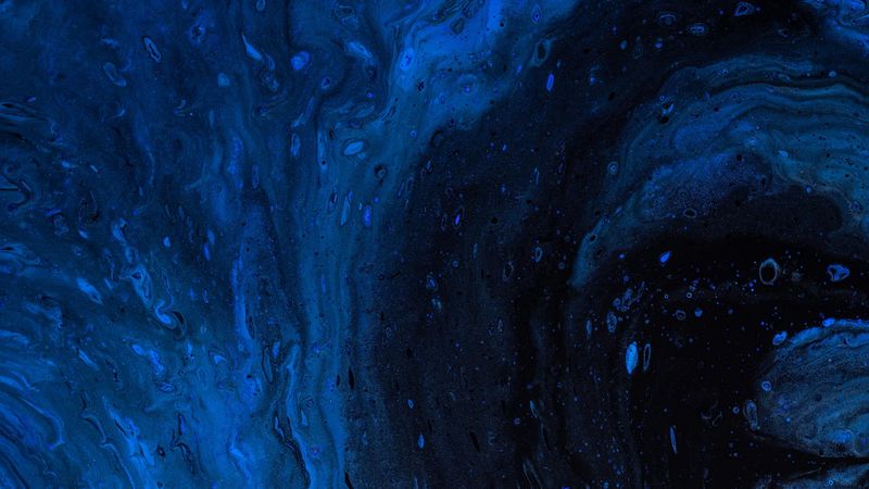 paint, stains, blue, mixing, liquid, 4k