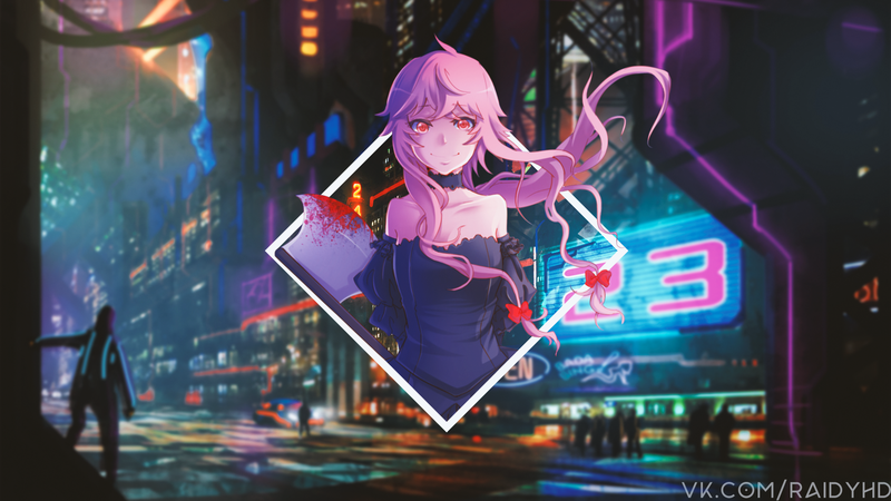 anime, picture-in-picture, anime girls, Mirai Nikki