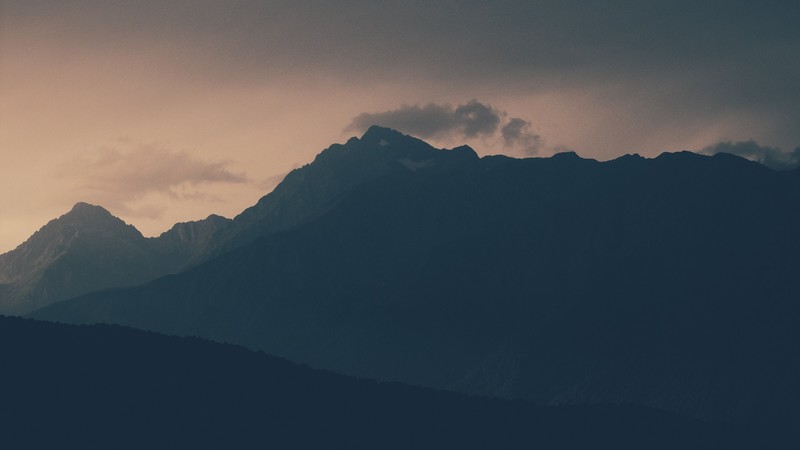 mountains, landscape, filter