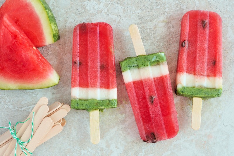 food, popsicle, melons, watermelons