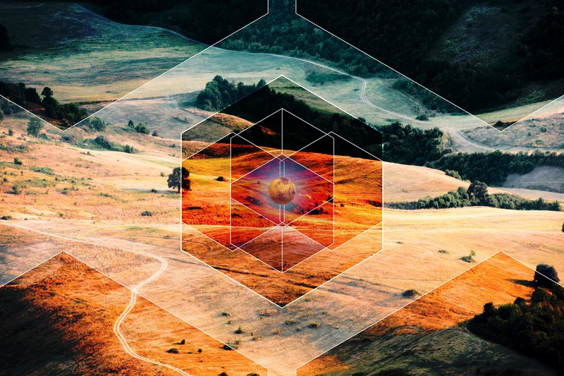 digital art, geometry, landscape, abstract