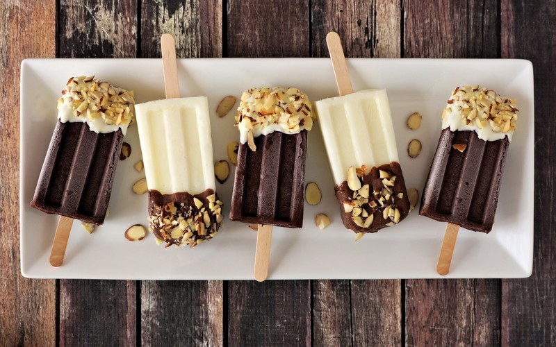 popsicle, food, nuts
