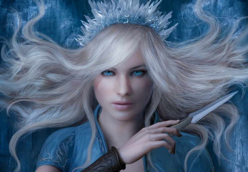 women, blonde, artwork, long hair, fantasy girl