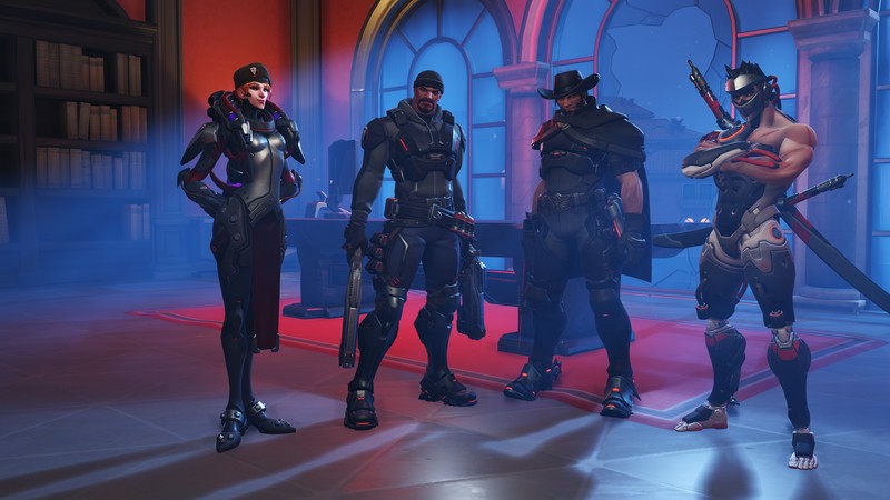 Overwatch, Blackwatch, Moira(Overwatch), Reaper (Overwatch), McCree (Overwatch), Genji (Overwatch)