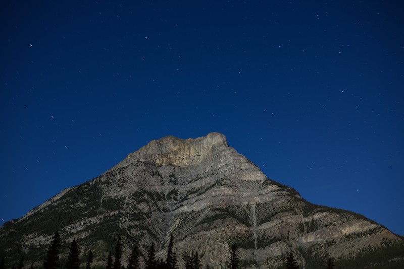 mountains, landscape, stars, clear sky, nature