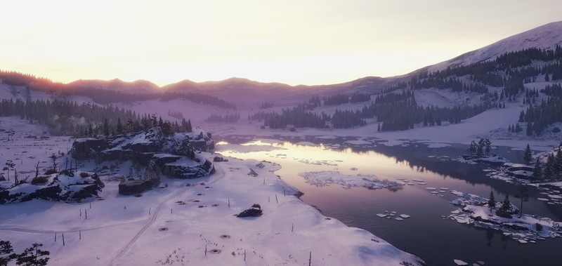 video games, World of Tanks, winter, snow