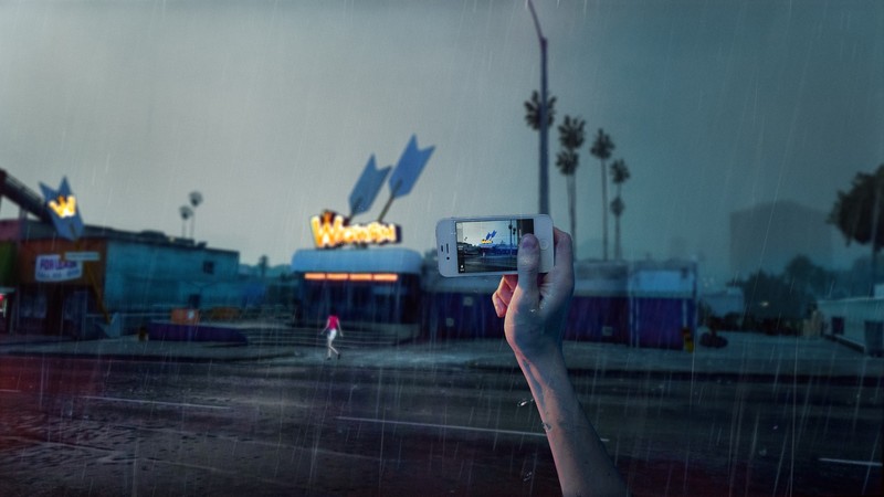 digital art, 500px, smartphone, video games, Grand Theft Auto, Grand Theft Auto V, iPhone, iPhone 4s