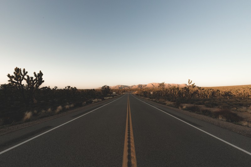 desert, road, landscape, clear sky