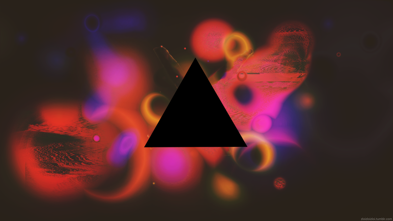 triangle, geometry, space, abstract, glitch art, digital art