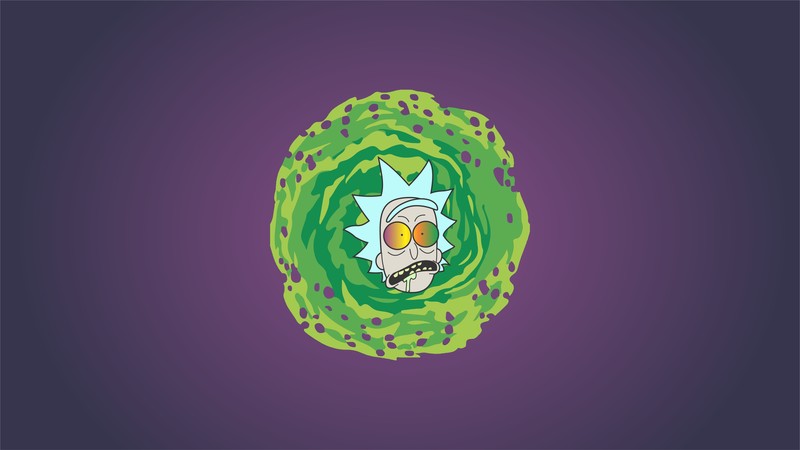 galaxy, colorful, Rick and Morty, humor, tv series, cartoon, purple background