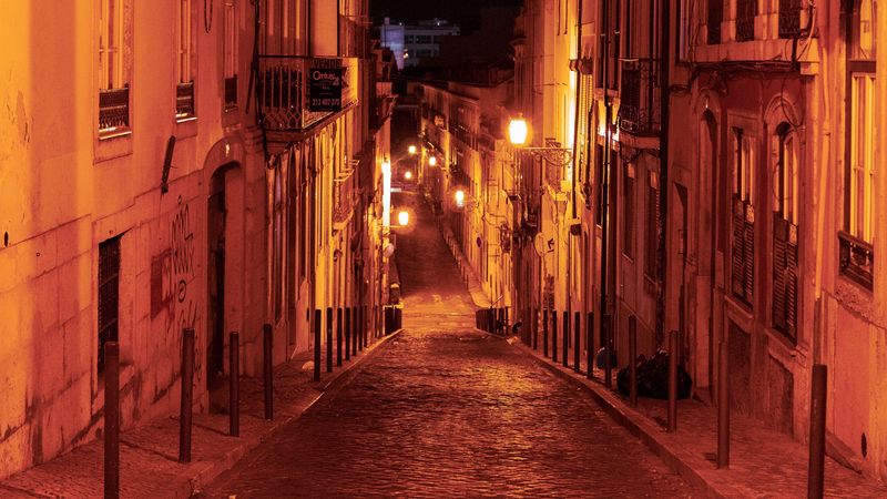 street, buildings, architecture, city, old, night, 4k