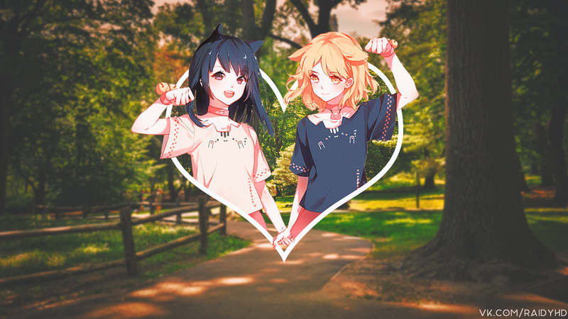 anime, anime girls, picture-in-picture