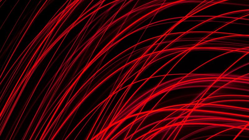 stripes, lines, glow, red, 4k