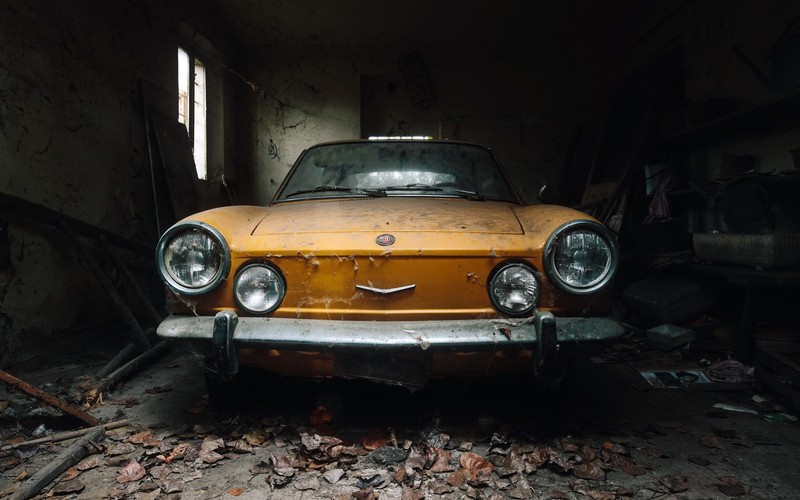 car, old, vehicle, wreck, FIAT