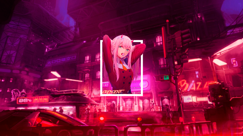 Darling in the FranXX, Code:002, anime girls, anime, lollipop, pink hair, arms up