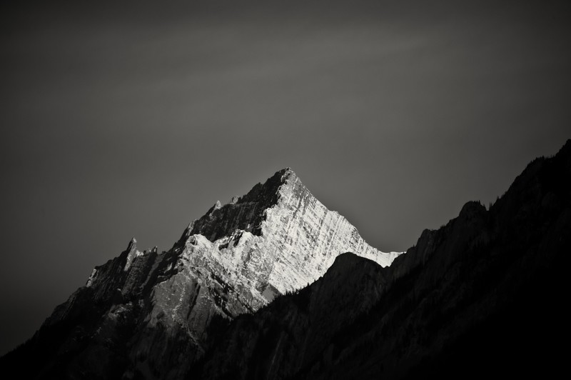 mountain top, monochrome, nature, mountains