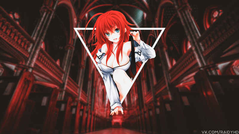 anime girls, anime, picture-in-picture, Gremory Rias, Highschool DxD