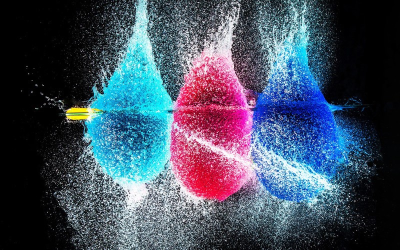 splashes, colorful, water, arrows, 500px