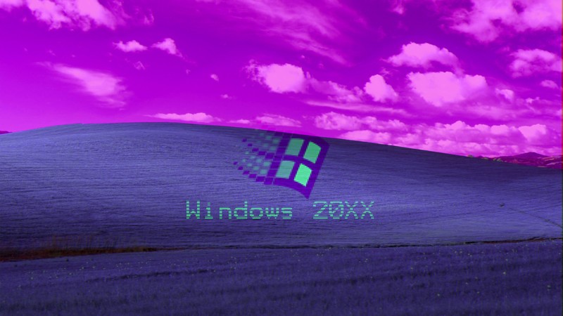 vaporwave, purple, Windows XP, Windows 98, Retrowave