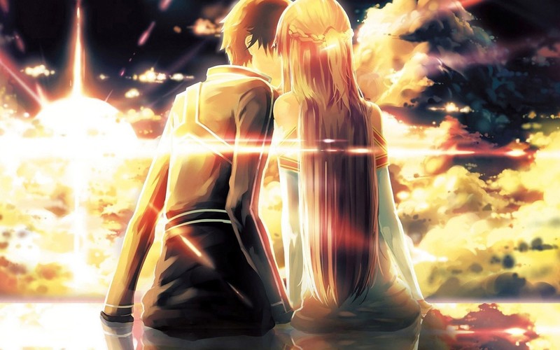 SwordArtOnline, anime, Kirito (Sword Art Online), Yuuki Asuna, Sword Art Online