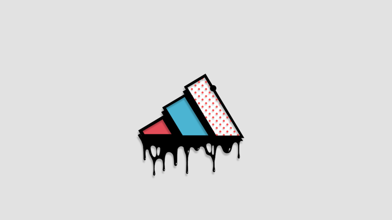 Adidas, logo, paint splatter