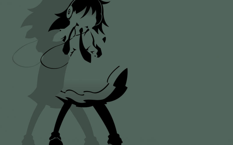 Watashi ga Motenai no wa Dou Kangaetemo Omaera ga Warui!, anime, anime girls, simple, simple background, Tomoko Kuroki, Kuroki Tomoko, dress, headphones, minimalism, music, fan art
