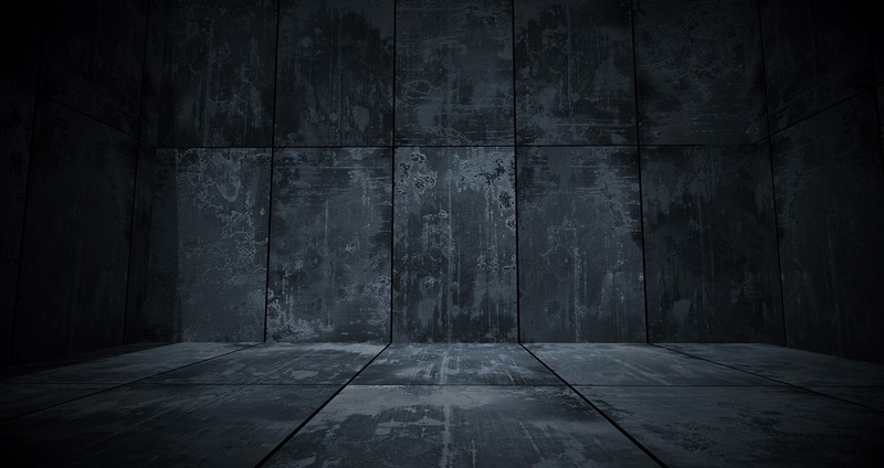 metal, room, black, gray, texture, lines, panels, digital art