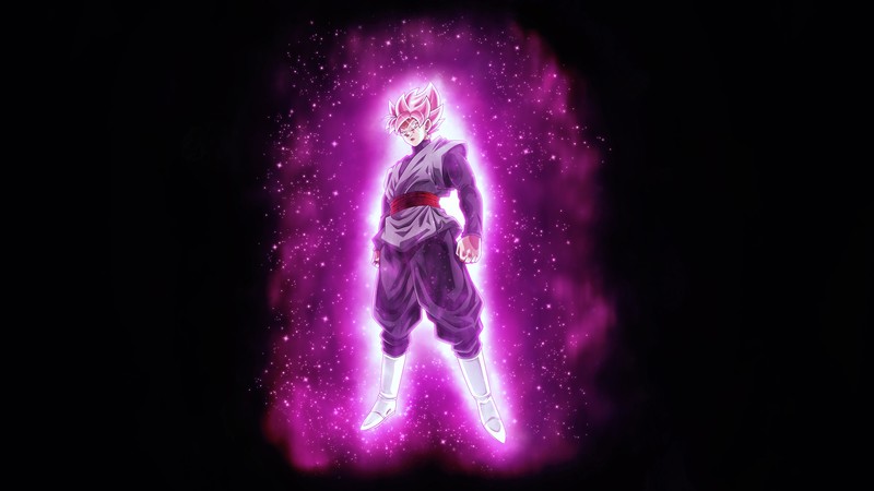 Dragon Ball Super, Super Saiyan Rosé, Black Goku, Dragon Ball, pink, magenta