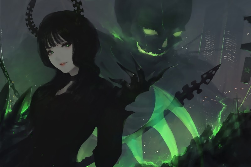 anime girls, anime, Aoi Ogata, Black Rock Shooter (series), Death Master
