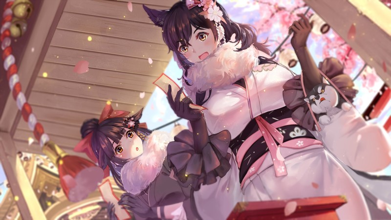 anime girls, 山n, Azur Lane, Takao (Azur Lane), Atago (Azur Lane)