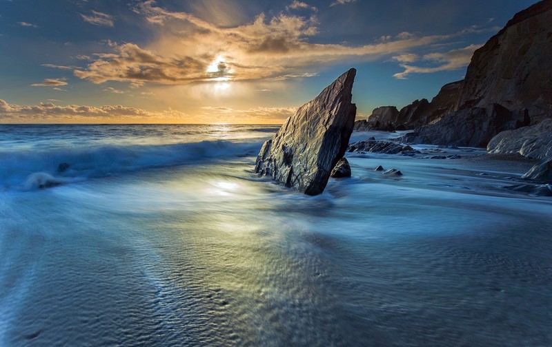 sea, coast, nature, blue, sunlight