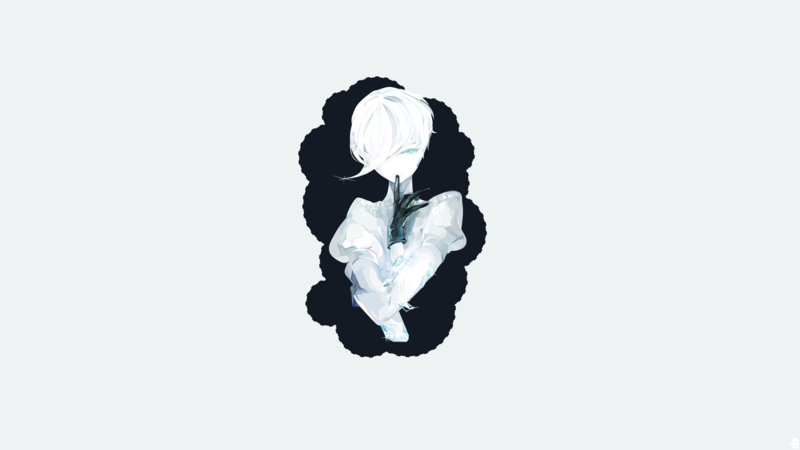 Houseki no Kuni, Antarcticite (Houseki no Kuni), anime girls, simple background, noerulb