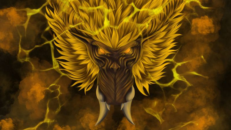 beast, art, fangs, 4k