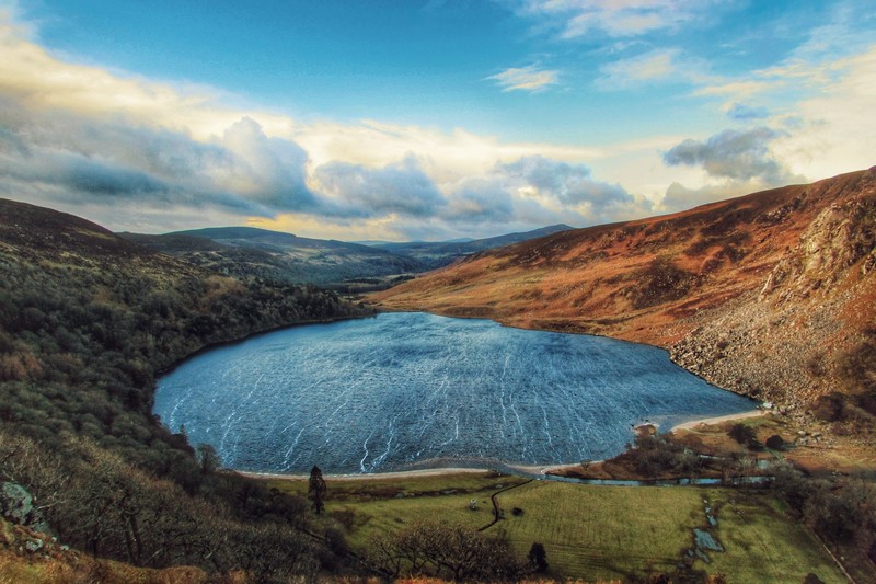 photography, lake, landscape, clouds