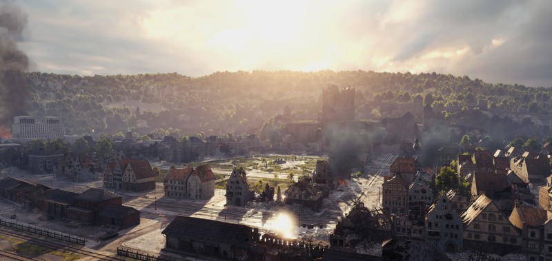 video games, World of Tanks, PC gaming, town