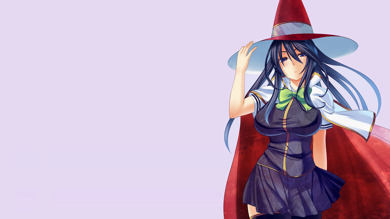witch, anime girls, simple background, Witch Craft Works, Kagari Ayaka