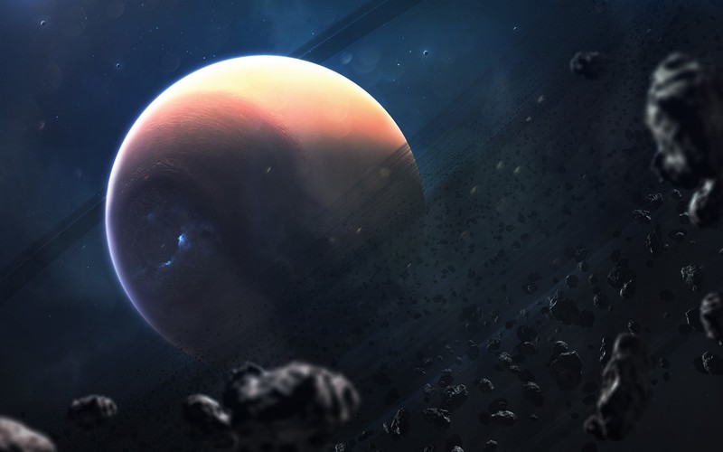 500px, Saturn, planet, space, space art, digital art