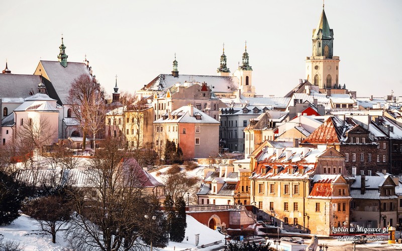 Lublin, Poland, Polish, cityscape, Tourism, tourist, Europe, winter