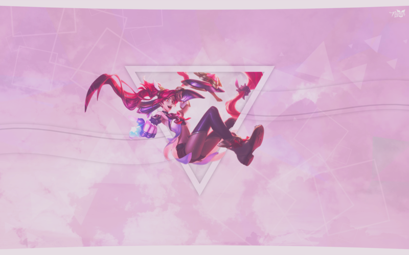 League of Legends, simple, geometry, Jinx (League of Legends), Star Guardian, Nyenn