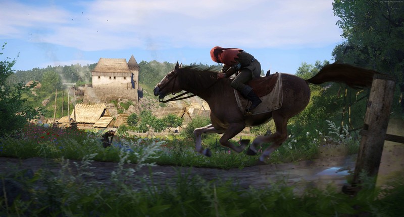 digital art, artwork, video games, Kingdom Come: Deliverance, horse, landscape