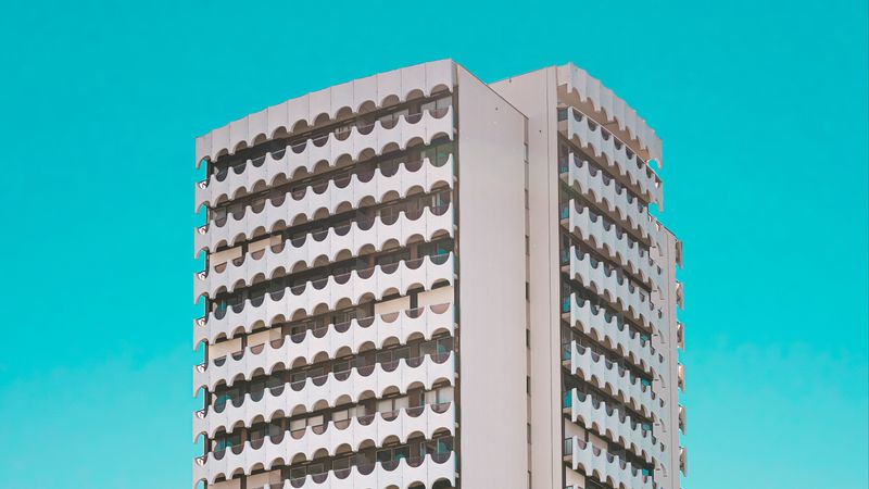 building, facade, architecture, walls, panels, 4k