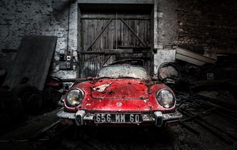 car, old, vehicle, red cars, wreck, red, old car
