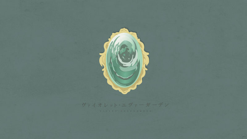 Greenmapple17, Violet Evergarden, minimalism, simple background