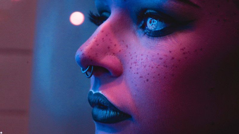 artwork, digital art, women, piercing, cyberpunk