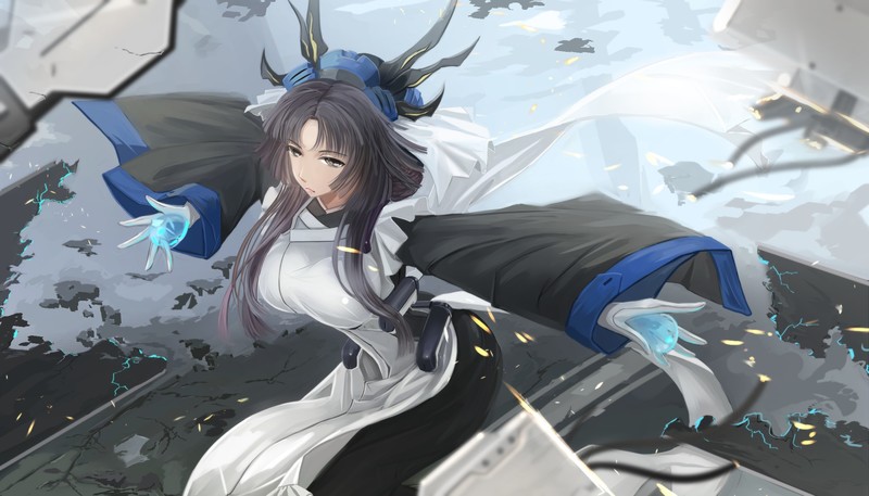 anime girls, 一筆, hanfu, Kyoukai Senjou no Horizon